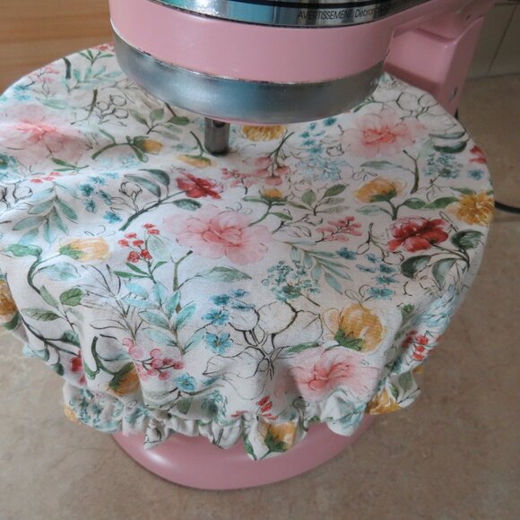 Kitchenaid Bowl Cover, Reversible Cows and Floral Bowl Cover - Picture 2 of 6
